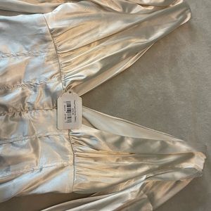 Pearl satin mini dress